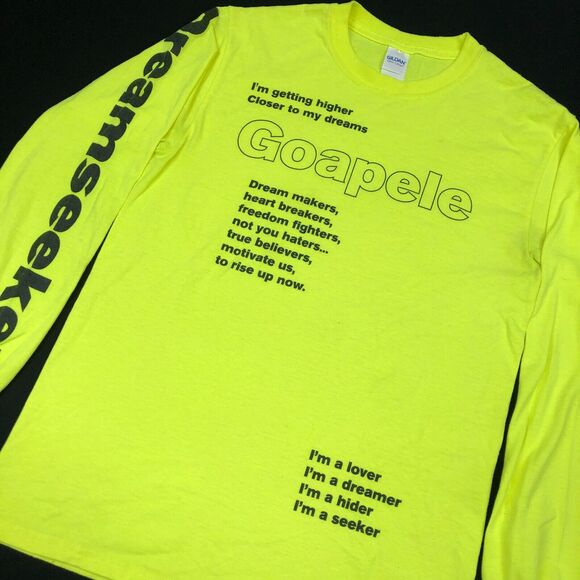Goapele Dreamseeker Music Tee T Shirt Yellow Bright Size Small S B13 - Picture 2 of 4